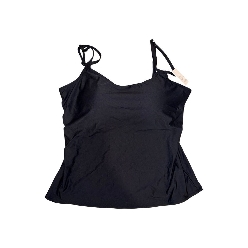 Sunsets Black Taylor Underwire Tankini Top 40E 38F 36G